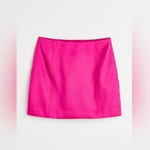 H&M Pink Satin Mini Skirt